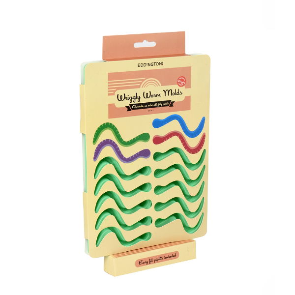 eddingtons WRIGGLY WORM SET 2 SILICONE TRAYS WITH DROPPER 20PC