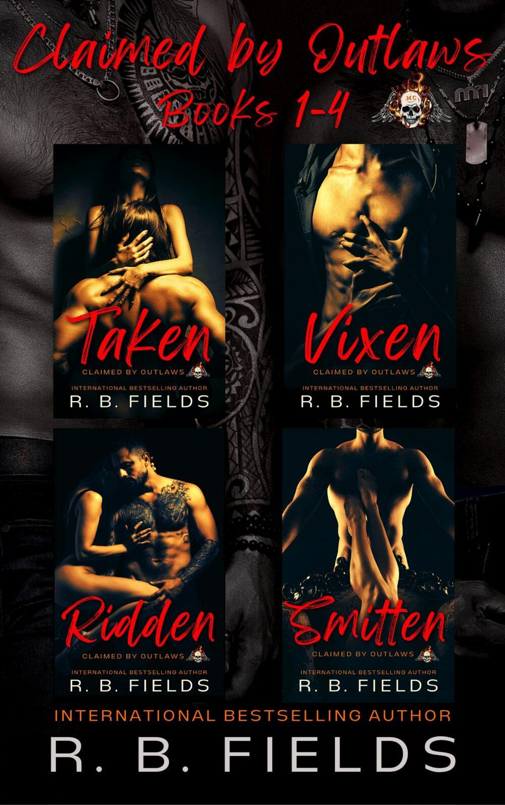 eden books CLAIMED BY OUTLAWS: The Complete Reverse Harem Biker Romance Series