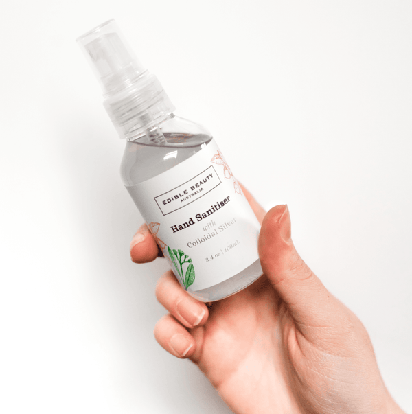 Edible Beauty Natural Hand Sanitiser With Colloidal Silver 4 Bottles