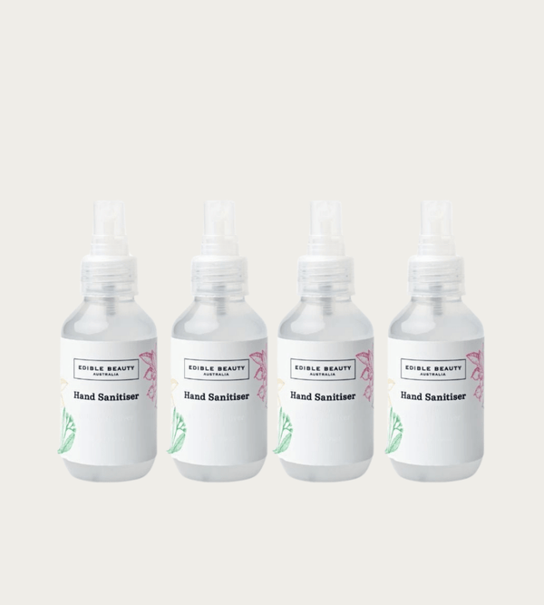 edible beauty Natural Hand Sanitiser with Colloidal Silver 4 Bottles
