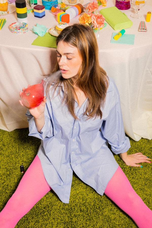Edie Parker Balloon Pipe In Candy Red