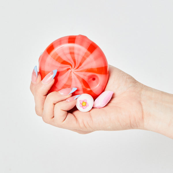 Edie Parker Bonbon Pipe In Pink Grapefruit