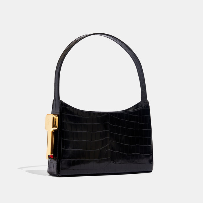 edie parker Burn Shoulder Bag in Black Croc