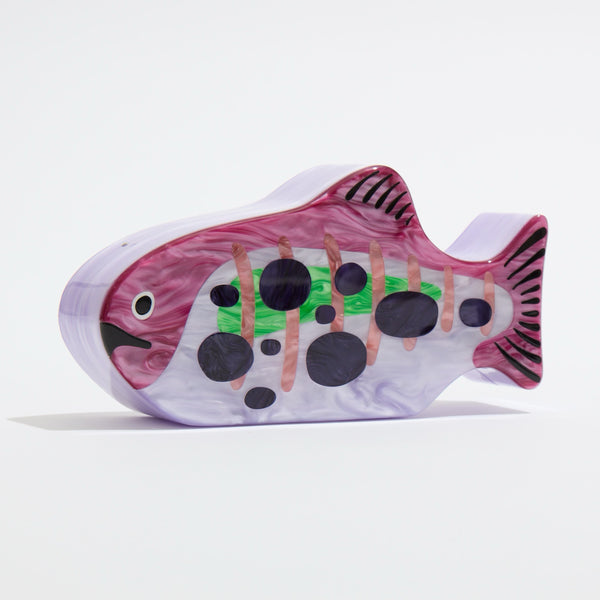 Edie Parker Fish Bag In Rainbow Trout