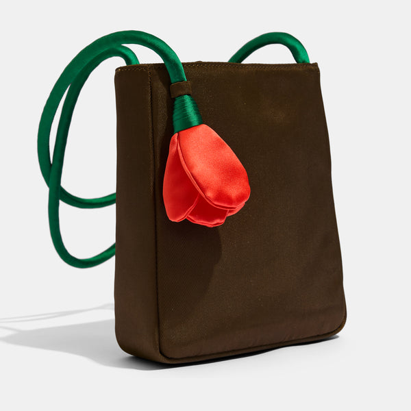 Edie Parker Flower Bag In Red Rose