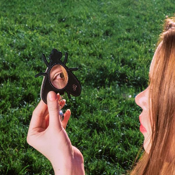Edie Parker Fruit Fly Mirror Keychain
