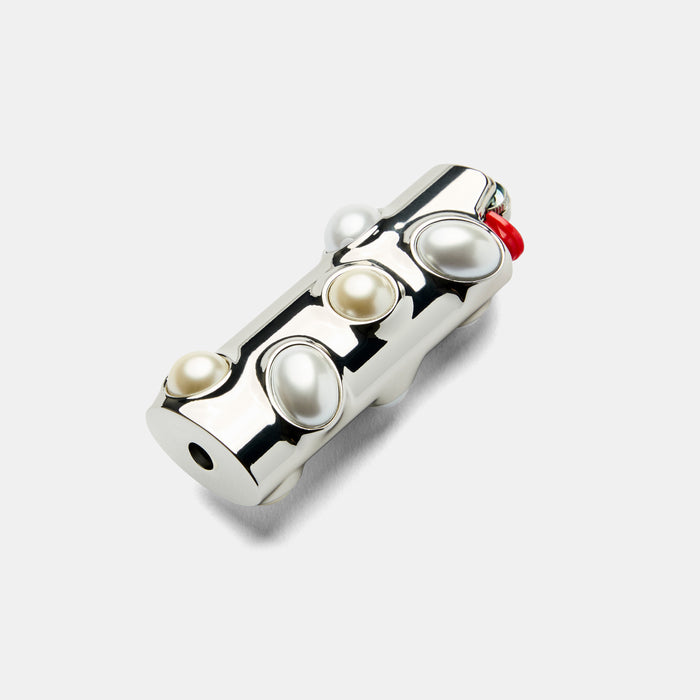 edie parker Gemstoned Lighter Case in Pearl