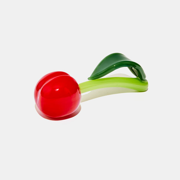 edie Parker Glass Fruit Pipe In Cherry
