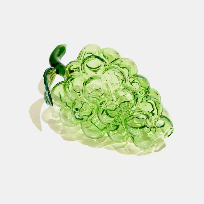 edie parker Glass Fruit Pipe in Green Grapes