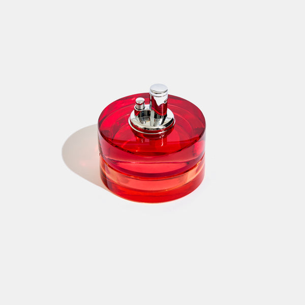 Edie Parker Glass Tabletop Lighter In Cherry Peach