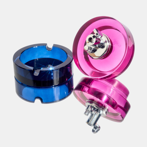 Edie Parker Glass Tabletop Lighter In Mixed Berry