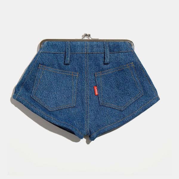 Edie Parker Hot Pants Bag In Denim