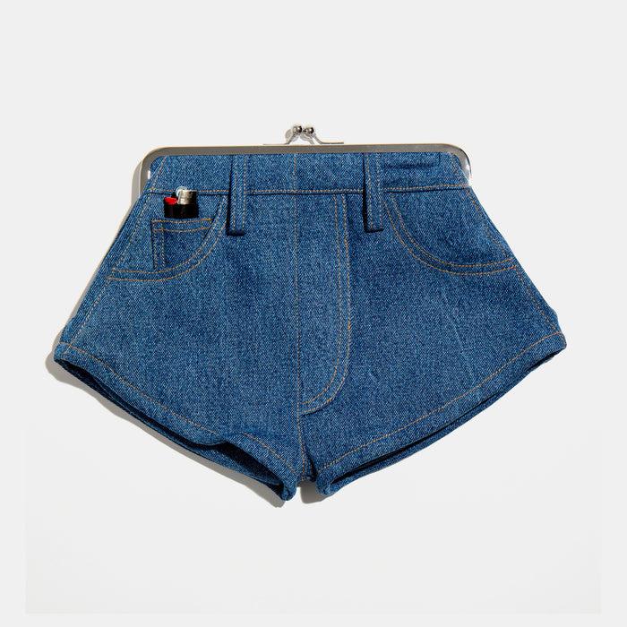 edie parker Hot Pants Bag in Denim