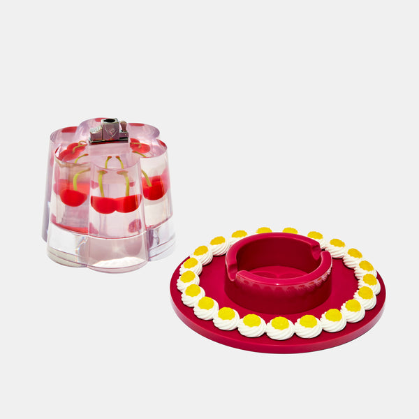 Edie Parker Jelly Tabletop Lighter In Cherry