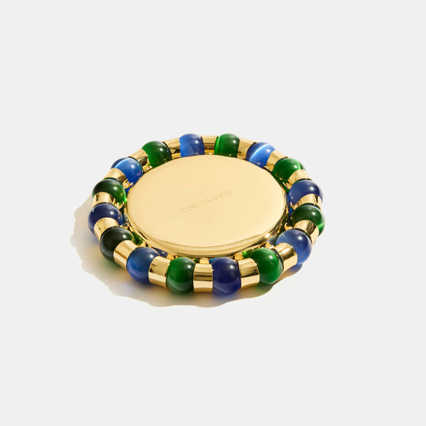 Edie Parker Lagoon Marbles Dish In Gold