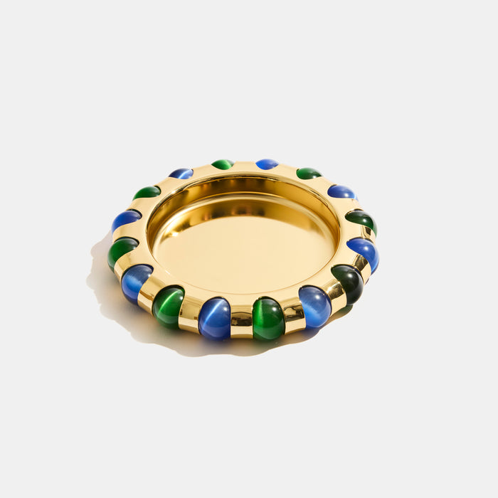 edie parker Lagoon Marbles Dish in Gold