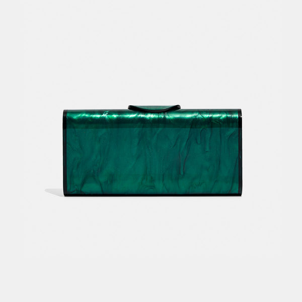 Edie Parker Large Lara In Emerald Pearlescent