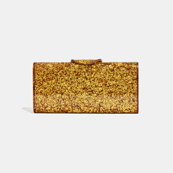 Edie Parker Large Lara In Gold Confetti