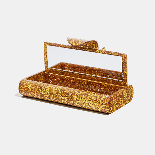 Edie Parker Large Lara In Gold Confetti