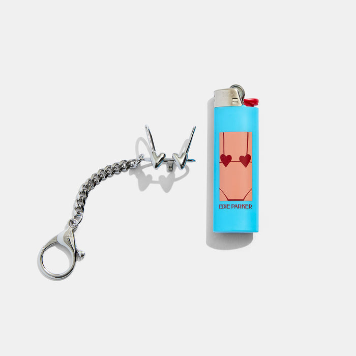 edie parker Lighter Cover Keychain in Heart Bikini