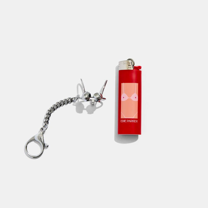 edie parker Lighter Cover Keychain in Shells