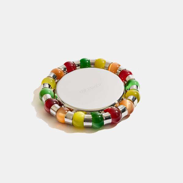Edie Parker Rainbow Marbles Dish In Silver