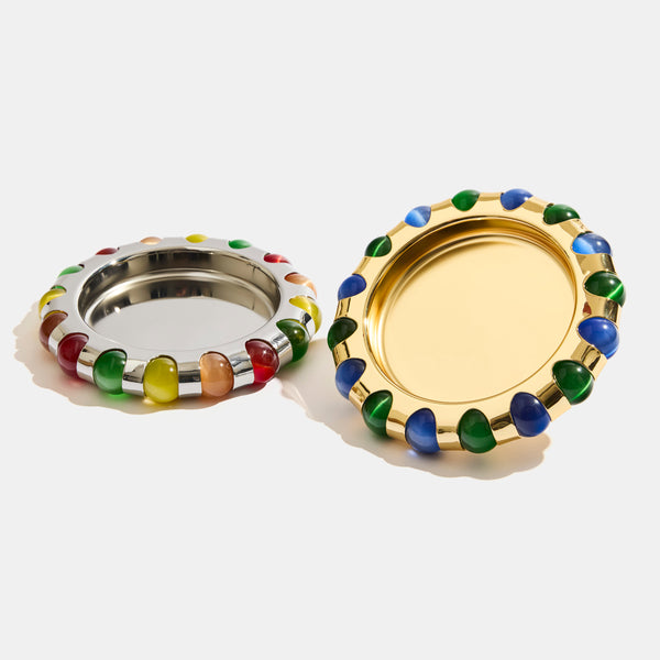 Edie Parker Rainbow Marbles Dish In Silver