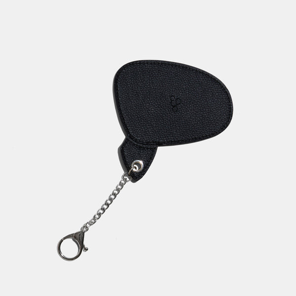 Edie Parker Side Mirror Keychain In Black
