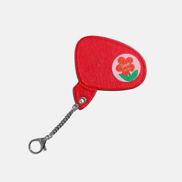 Edie Parker Side Mirror Keychain In Red