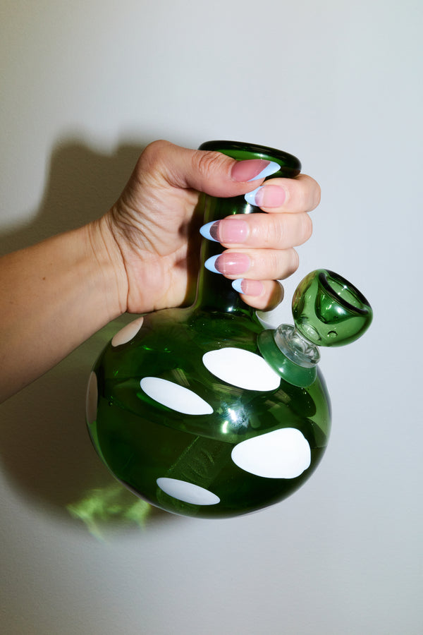 Edie Parker Spotted Bong In Grass Green