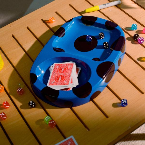 Edie Parker Spotted Catchall In Blueberry