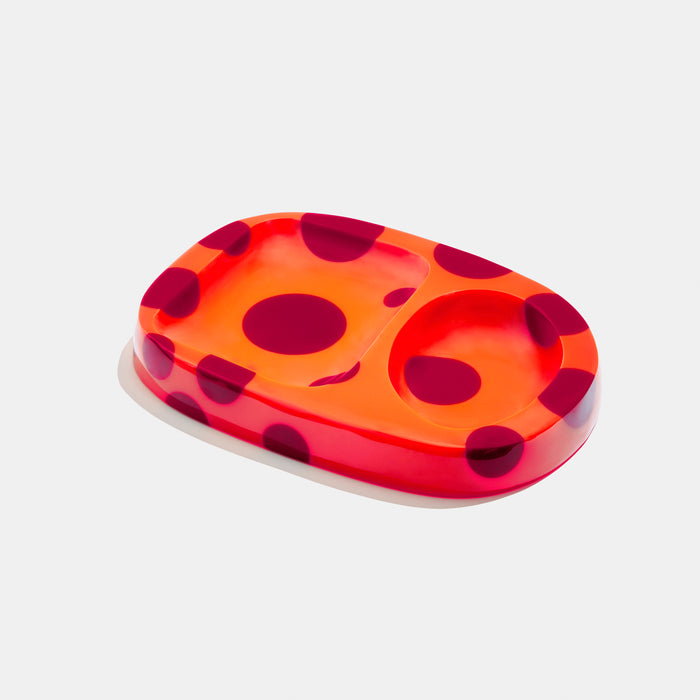 edie parker Spotted Catchall in Cranberry