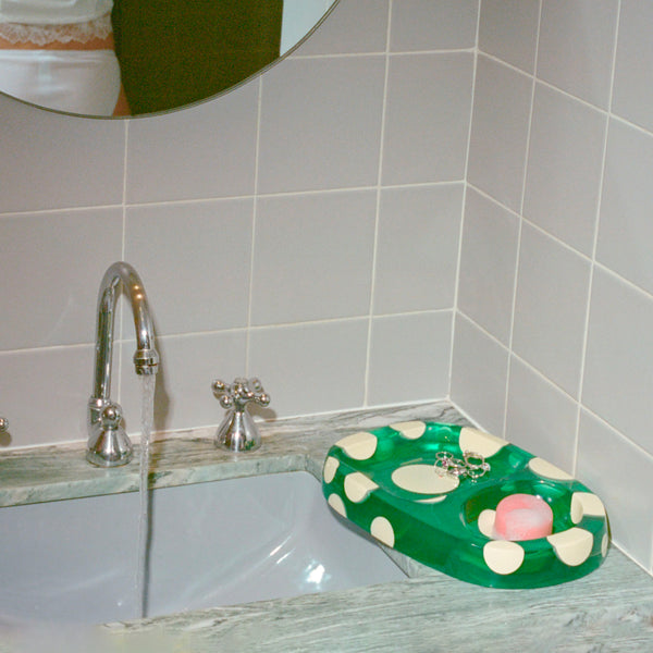 Edie Parker Spotted Catchall In Mint