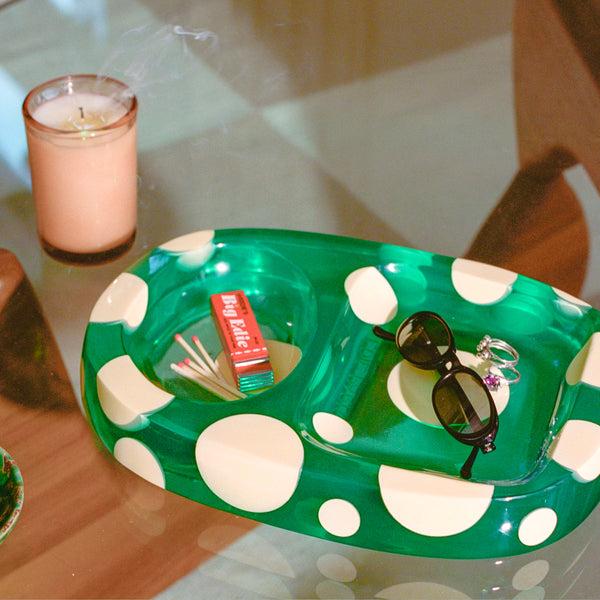 Edie Parker Spotted Catchall In Mint