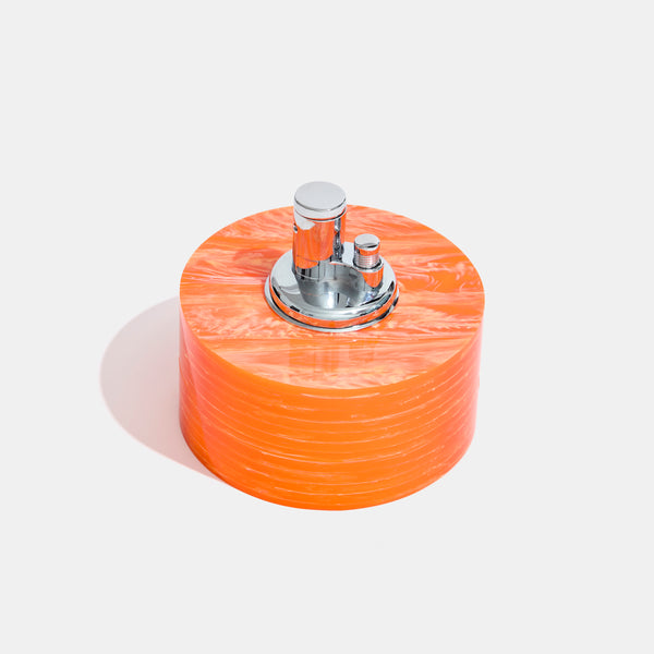 Edie Parker Tabletop Lighter In Orange Marble