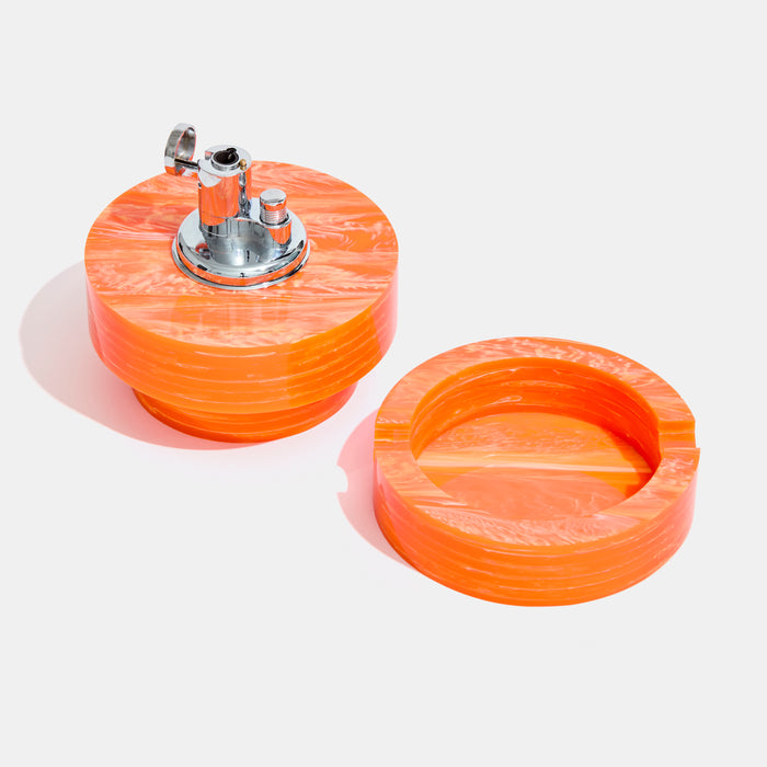 edie parker Tabletop Lighter in Orange Marble