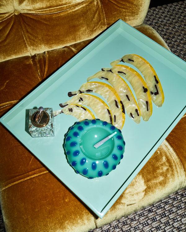 Edie Parker XL Banana Tray In Mint