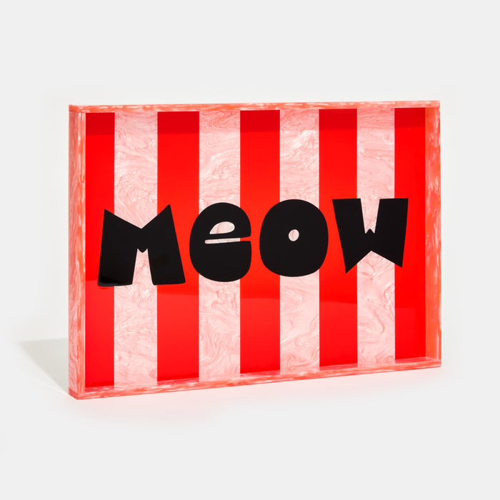 edie parker XL Meow Tray in Stripes