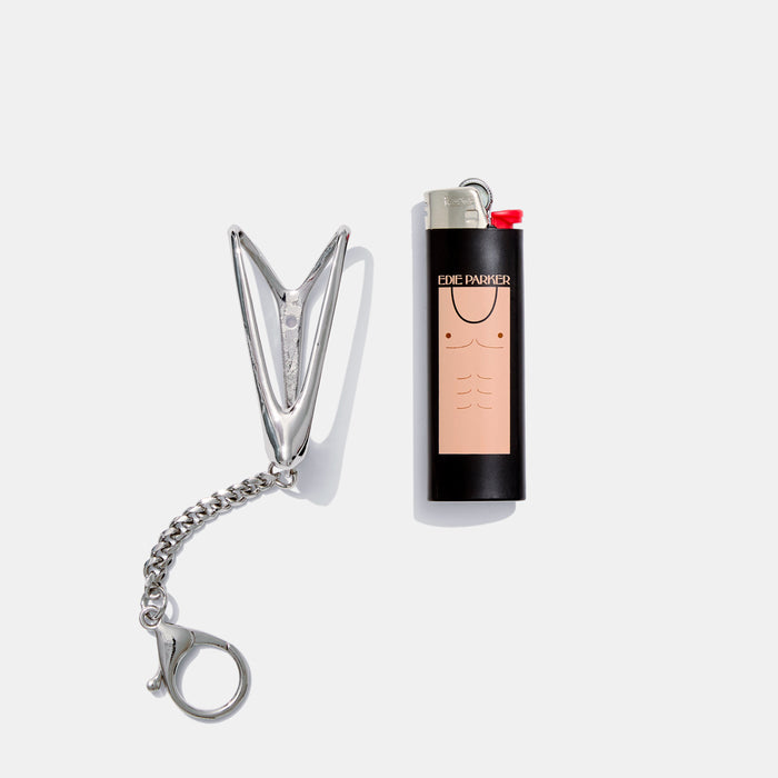 edie parker Lighter Cover Keychain in Banana Hammock