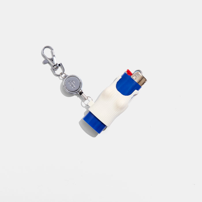 edie parker Retractable Lighter Keychain in Cream Tank