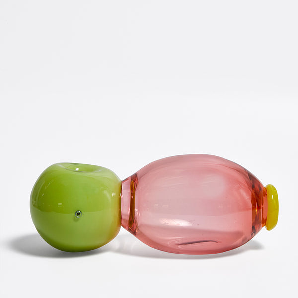 Edie Parker Sticky Glass X EP Double Bubble Pipe In Sour Peach