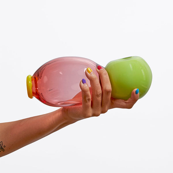 Edie Parker Sticky Glass X EP Double Bubble Pipe In Sour Peach