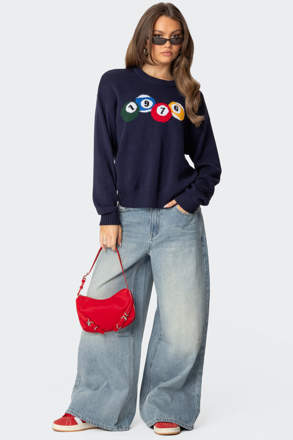Edikted 1976 Billiards Sweater Navy