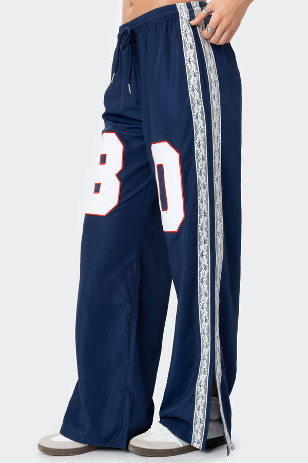 Edikted 1980 Nylon Track Pants Navy
