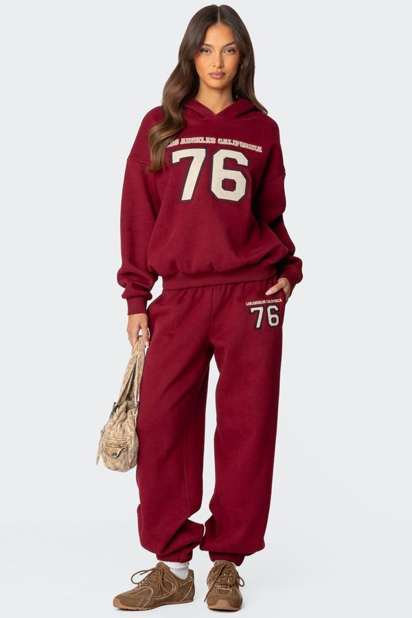 Edikted 76 Cali Hoodie Burgundy