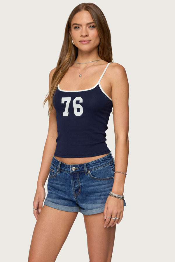 Edikted 76 Contrast Tank Top Navy
