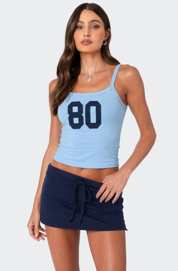 edikted 80'S Babe Tank Top blue