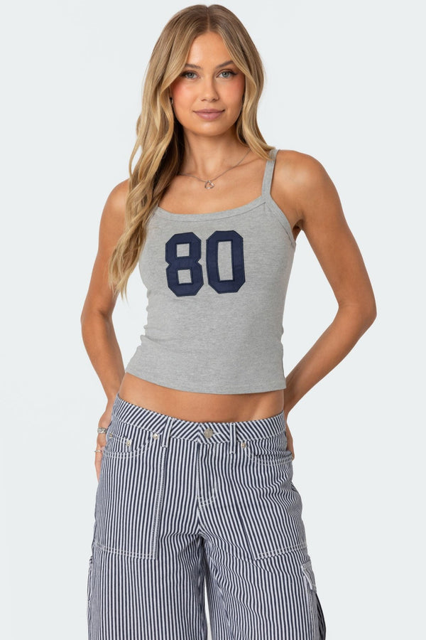 edikted 80'S Babe Tank Top gray melange