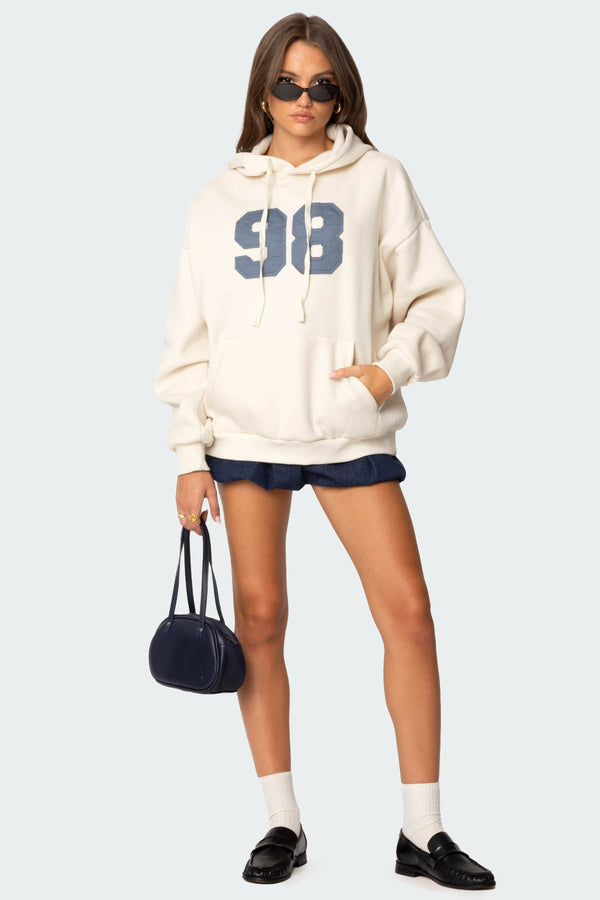 Edikted 98 Oversized Hoodie Cream
