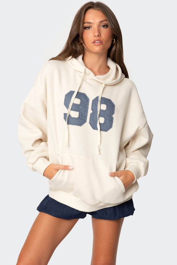 edikted 98 Oversized Hoodie cream